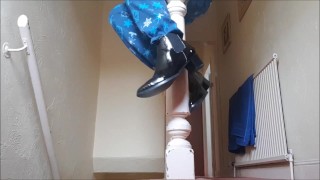 Squeaky Ankle Boots in Snowflake Leggings