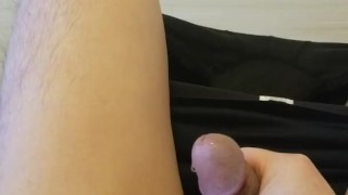 Morning handjob, mass comshot