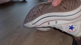 Cum on small Converse