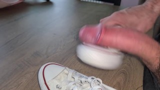 Cum on small Converse