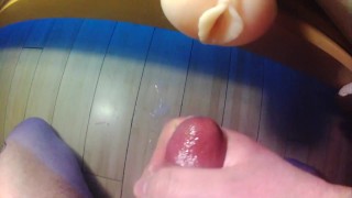 Really horny cock fucking fleshlight in POV (nice cumshot)