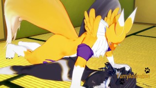 Furry Hentai Zelda Digimon - Wolf Link is fucked by Renamon
