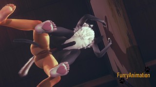 Furry Yaoi - POV Yiff Fox blowjob and Fuck Cat