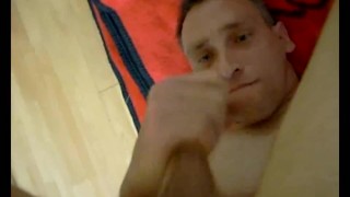 Self facial cum washed away with piss (2)