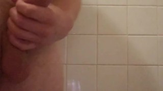 Busting a fat ass load in batheroom
