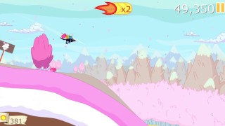 играю в Ski Safari: Adventure Time [Улётный забег]