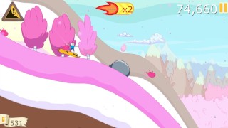 играю в Ski Safari: Adventure Time [Улётный забег]