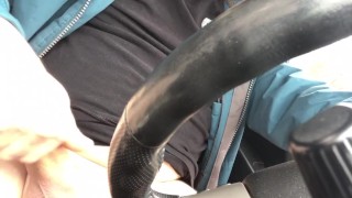 Stroking in my car 