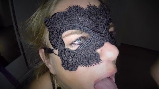 Dutch blonde girl throat fuck and facial