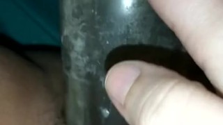 Bunnii plays with thick toy