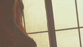 Wife in hotel alone on vacation and wet ready to squirt