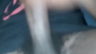 Trying to buss that nut out this big ass cock