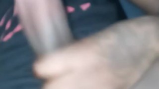 Trying to buss that nut out this big ass cock
