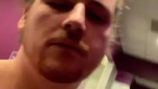 Cumshot in the gym locker rooms