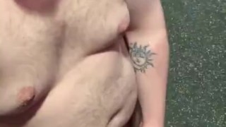 Cumshot in the gym locker rooms