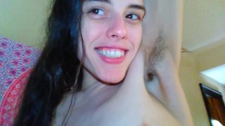 PinkMoonLust Shows All her Hairy Parts! Hairiest Dark Pubic Hair Armpits Pits Hot Pink Hirsute Pussy
