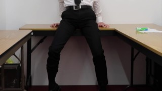 Horny Suit Twink Plays His Nipples and Jerk Off After Work Onlyfans : @littlefetish555