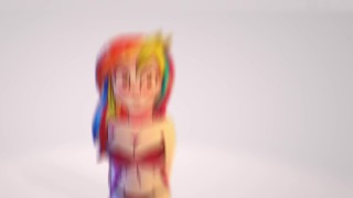 Rainbow Dash с шикарными сиськами [Моя 3D анимация бесплатно]
