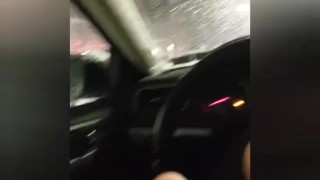 Rosie Reedland Fingerbangs in the Car and Snow ❄ with Special Shout-out to Rog 😘