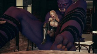 Big monster ork fuck with female knight - Hentai 3D animation