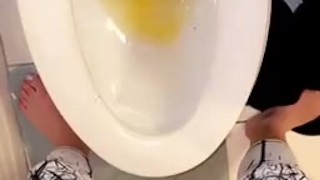Trans piss desperation had to stand like a boy :( 