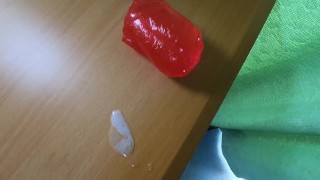 日本人 ノンケ 巨根大学生　オナホで腰振り「俺のチンポ気持ちい？」　ネカマ　オナニー　濃いザーメンをドロッと射精