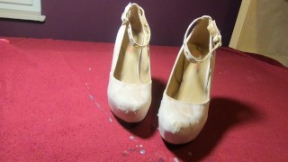 Big CUMSHOT on Sexy JUST FAB plateau pumps