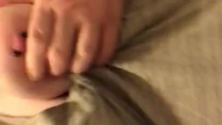 Playing with my pussy and big titties