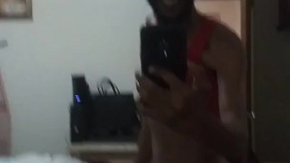 Being silly before bathing flexing and on tornado watch 