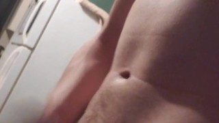 Male playing with huge cock