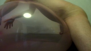 Fucking crystal Pink balloon and cum in it