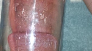 Penis pump pov close up