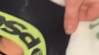 Teasing with my white cock 