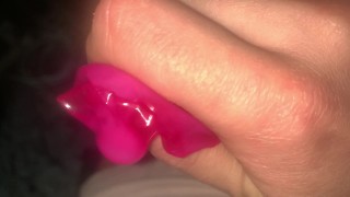 Condom close up Huge Cumshot Handjob Big Uncutcock Amateur Jerk off Hard jerk off solo 4k 60fps