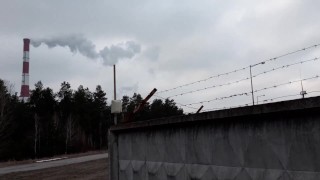 Girl on a bike masturbates in front of a prison