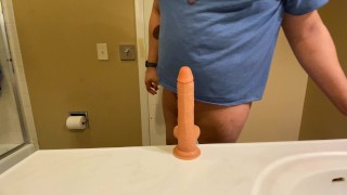 Gay chub getting ready to take a 9 inch dildo (OnlyFans trailer)