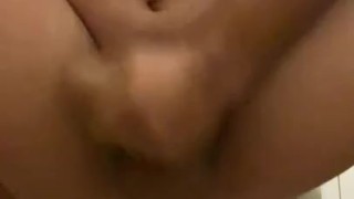 Riding bottle while jerking off
