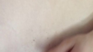 Close-up jerking my huge pierced clitdick 