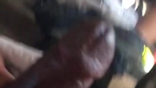 Stroking my Big Black Cock