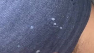 Close up quick Cumshot at night amateur handjob big load Uncutcock Lots of sperm Jerk off Hard Cock