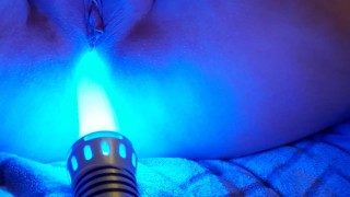 Hubby fucks me with a lightsaber (short)