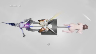 Group Dildo Riding Wet Pussies from OverWatch (Voices and Sound) - Part 3