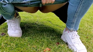 Peeing on a golf course