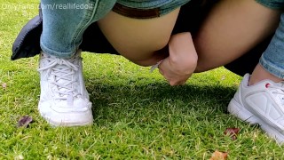 Peeing on a golf course