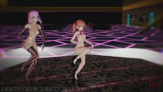 MMD R18 Misaka And Kuroko - Blackpink Whistle 1212