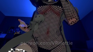 Fishnet Blindfold Strip Brunette POV Lap Dance and Ride Body Rolls
