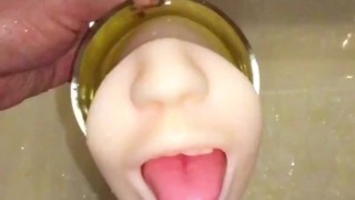 I finally pissed in a glass and poured it into my mouth capturing it on video and slow motion