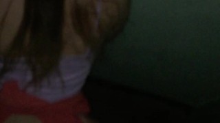 Students fucks in the entrance of a residential building public
