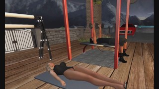 Working Out in Pantyhose