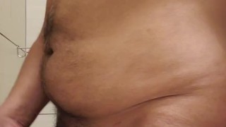 Having fun in the bathroom 